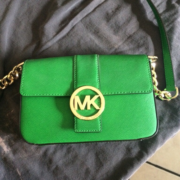 green MK handbag